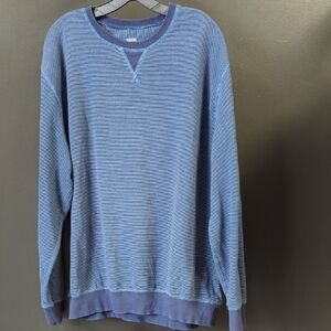 Izod Men’s Blue Crewneck Sweater | classic vintage-inspired style | soft cotton